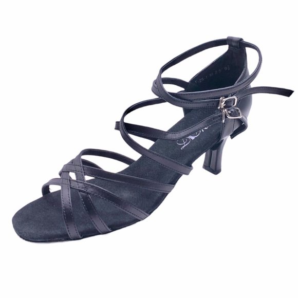 DiMichi Shoes - New DiMichi T-25 Lizette Black Crossed Straps Leather 9.5, 2.5" Heel Shoe